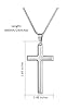 Jovivi Mens Silver Cross Necklace for Men Women,Stainless Steel Cross Crucifix Pendant Chain Necklace for Boys Men's Jewellery Christian Gifts #3