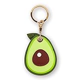 Leather Keychain Case Holder Compatible with Apple AirTag, GPS Airtag Keychain Finder Tracker with Key Ring, Anti-Scratch Protective Air Tag Cover for Keys, Wallet(Avocado)