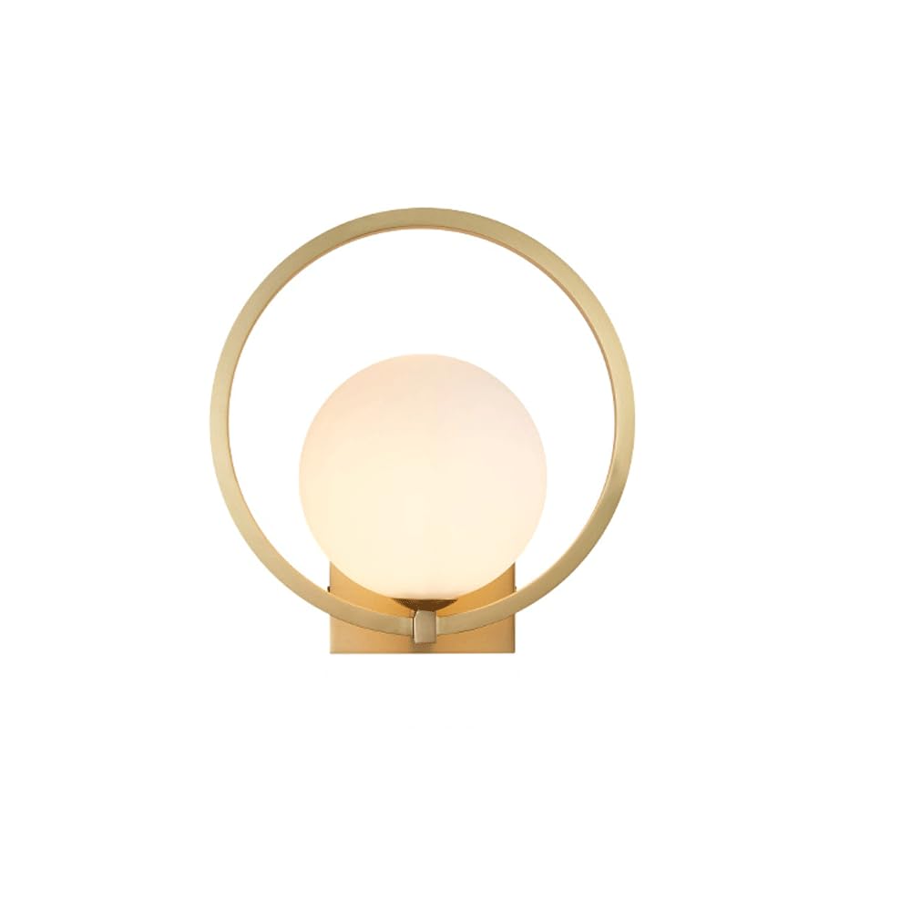 HUAYUSEDF Modern Copper Wall Sconce for Study Bedroom and Dining Room Scandinavian Style Mounted Light Fixture