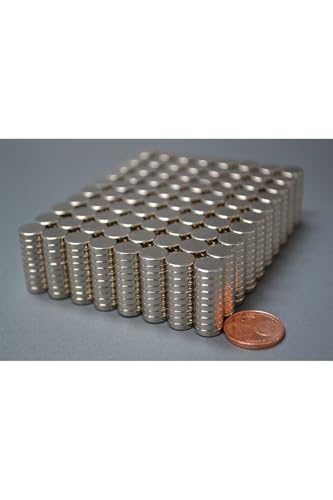Dünya Magnet 50 Adet Çap 8 Mm X Kalınlık 2 Mm Güçlü Yuvarlak Neodyum Mıknatıs