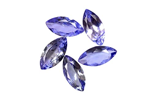Tanzanites 1.30 carats de prestige en lot de 10 pierres précieuses taillées