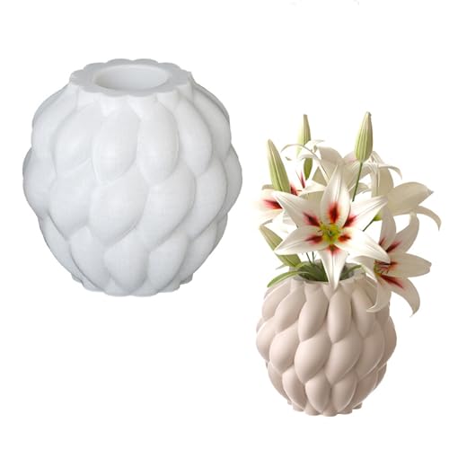 Moldes giratorios de silicona con forma de gota de lluvia para manualidades, maceta de hormigón reutilizable para macetas de hormigón, proyectos de arte de resina, jarrón moderno de resina epoxi