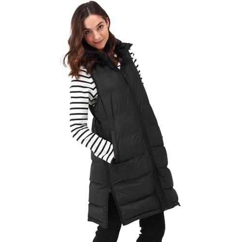 Regatta Womens Ganella Baffled Longline Hooded Gilet - Black - 8