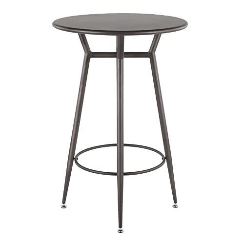 Lumisource Modern Home Decorative Furniture Clara Industrial Round Bar Table - Antique Metal #TOP1
