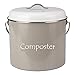 Compostiera da cucina (5L) con coperchio e 4 filtri a carbone in stile retrò