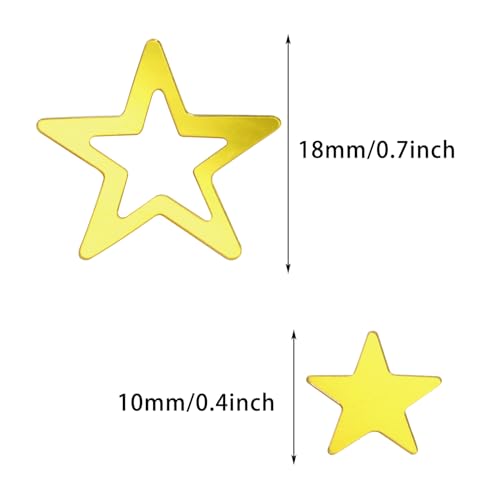 Image of ONLYKXY 500Pcs Star Table Decor Glitter Confetti Table Star Decoration for Birthday Wedding Foil Theme Christmas Thanks Giving Party Valentine's Day Scatter Bless Confetti (Golden)