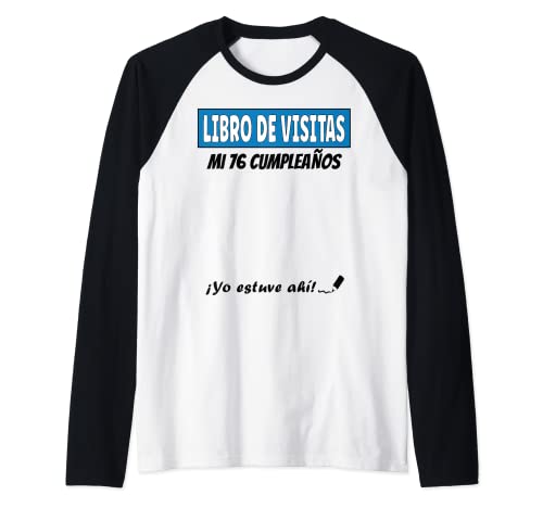 Libro De Visitas - 76 Años Cumpleaños Divertido Regalo 1945 Camiseta Manga Raglan