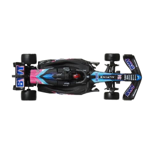 Image of Hot Wheels Race Team BWT Alpine F1 1:64 Scale Premium Die-Cast Formula 1 Collectible Toy Race Car with Real Riders Tires & Metal /Metal Body & Chassis