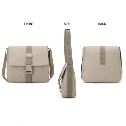 Image of Reebok Womens Small Crossbody Bag Lightweight Nylon Purse Adjustable Strap | Quilted Washed Fabric, Roomy Interior with Handy Pockets, Wear Over Shoulder or Across Body, Great for Daily Travel