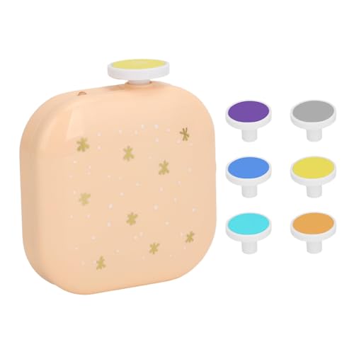 Dulcicasa 電動ネイルファイル 360回転粉砕頭 ポータブル USB充電 ホームサロン用 黒色金属製 (オレンジ)