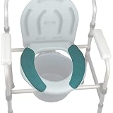 MINIVON Commode - Fodera morbida per comodino, universale, per sedie a comò, per adulti, per WC portatile, o per WC da campeggio, lavabile (turchese)