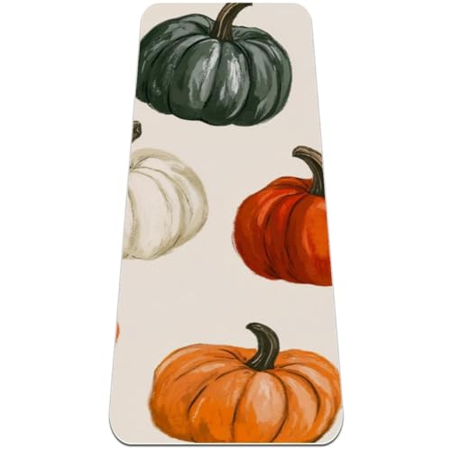 Tappetino da yoga antiscivolo con motivo zucche autunnali, spessore 6 mm, tappetino da yoga per donne, tappetini da allenamento per casa, hot yoga, pilates e allenamenti a pavimento, 183 cm di Tappetino da yoga antiscivolo con motivo zucche autunnali, spessore 6 mm, tappetino da yoga per donne, tappetini da allenamento per casa, hot yoga, pilates e allenamenti a pavimento, 183 cm di