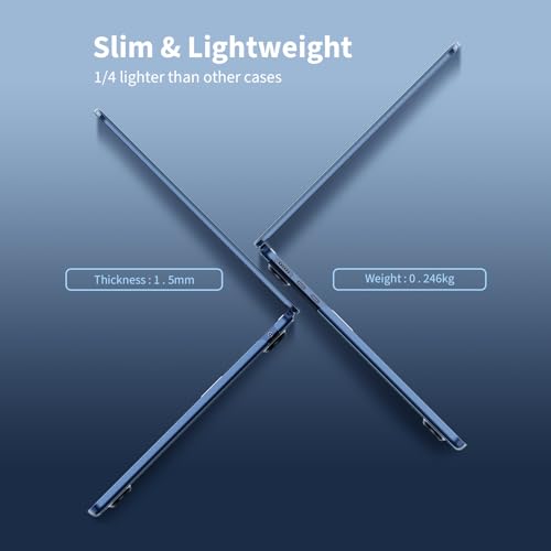 EooCoo Case Compatible with MacBook Air 13 inch M4 M3 M2 A3240 A3113 A2681 with Touch ID, Matching 2022 2024 2025 Mac 13.6" Midnight, Plastic Hard Shell, Smooth Shiny Cover - Crystal Midnight Clear