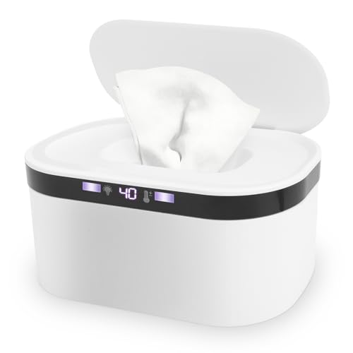 Feuchttücher Box, Feuchttücher Wärmer Mit LED-Nachtlicht & Ein/Aus-Schalter, Einstellbarer USB-Feuchttuchwärmer 40-60 ℃, Großraum-Spender Für Gängige Feuchttücher, Tragbarer Großraum Spender