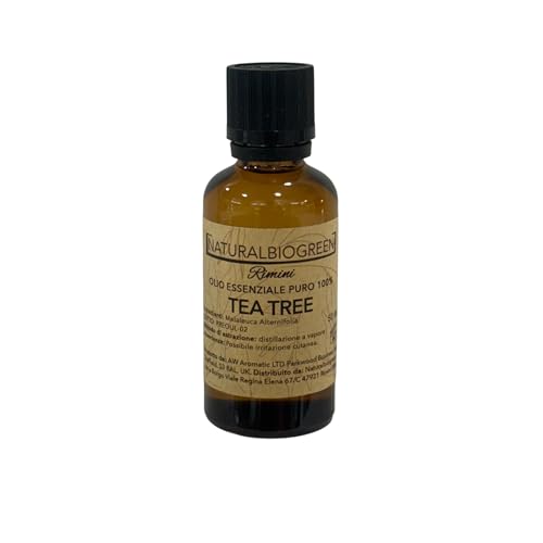 Naturalbiogreen Aceite esencial de árbol de té 100% puro, 50 ml