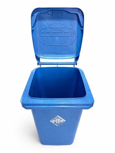 Image of OTTO Plastic Manual-Lift Garbage Waste Dustbin with Wheels 120 Ltr Blue