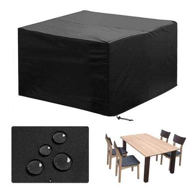 Preisvergleich Produktbild Senders Gartenmöbel Abdeckung, Wasserdicht Abdeckhaube Gartenmöbel Atmungsaktiv Schutzhülle Abdeckplane für Gartentische, Sitzgarnituren und Möbelsets Quadratisch (123X123X74cm)