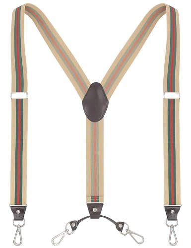 Image of Men's Suspenders with Swivel Hooks and Adjustable Braces, Suitable for Heavy Duty, Big and Tall