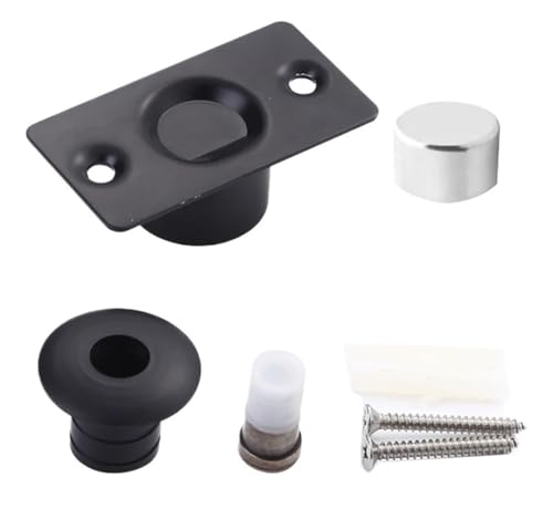 Butée de porte magnétique invisible en acier inoxydable argenté pour bureau - 4