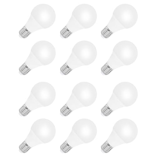Acan Tradineur   Pack de 12 bombillas LED globo, 10W, E27, luz blanca fría, 6400k, economizadora de energía 85%, A+, 900 lm, 108 mm