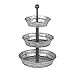 Hallops Vassoio da Portata a 3 Livelli - Supporto in Metallo Rustico e zincato. Piatto a Tre Livelli per Dessert, Cupcake, Frutta e Feste. Arredamento Vintage da Fattoria di Campagna per la Cucina