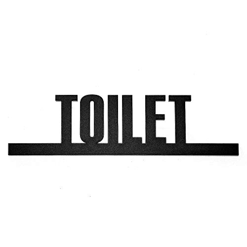 two-face トイレ サイン ドア付け 文字サイン プレート TOILET ルームプレート (艶消しブラック)のサムネイル