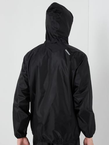 Image of Wildcraft Men Rain Jacket | Hooded Waterproof Design With Adjustable Drawstring & Elasticated Cuffs | 100% Polyester Breathable Fabric For Monsoon Travel & Daily Wear