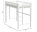 Home Accent Furnishings New Premium Deluxe Twin Metal Loft Bed in White Color