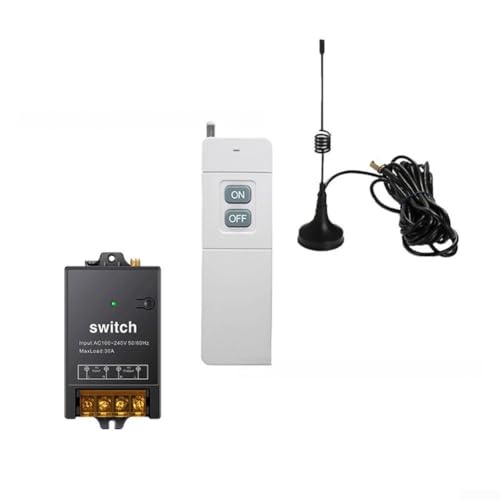 Commutateur de télécommande sans fil 30A blanc avec boîtier de protection