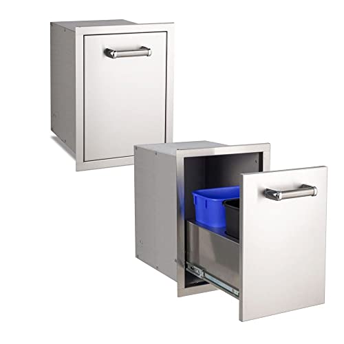 FireMagic Trash Cabinet with Two 3.25 Gallon Trash Bins