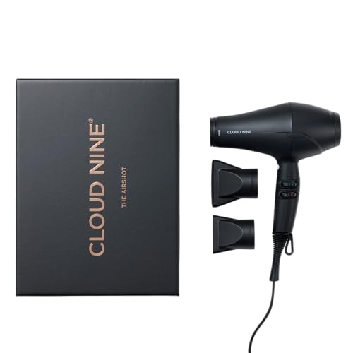 Cloud Nine The Airshot – Sèche-cheveux électrique – Technologie de coiffage respectueuse des cheveux pour des cheveux plus sains et plus brillants – Élément chauffant en céramique enrichi en minéraux