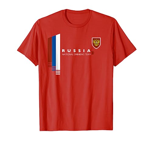 Russia National Drinking Team | T-shirt Russo Vodka Pride Maglietta