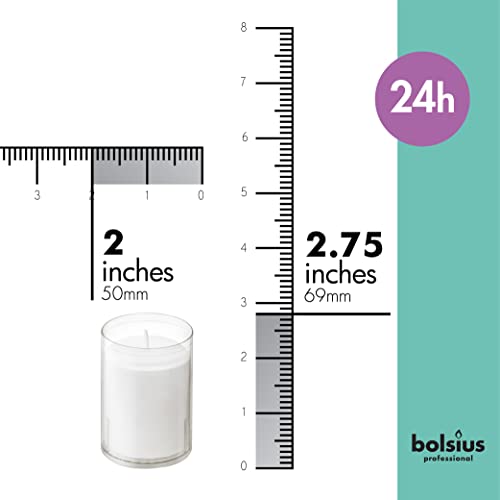 Bolsius Votive Candles - 20 Pack Restaurant Candles In Clear Unbreakable Plastic Cups - 24 Hours Burn Time - Premium European Quality - Unscented Smokeless Relight, Birthday, Party & Wedding Candles #TOP1