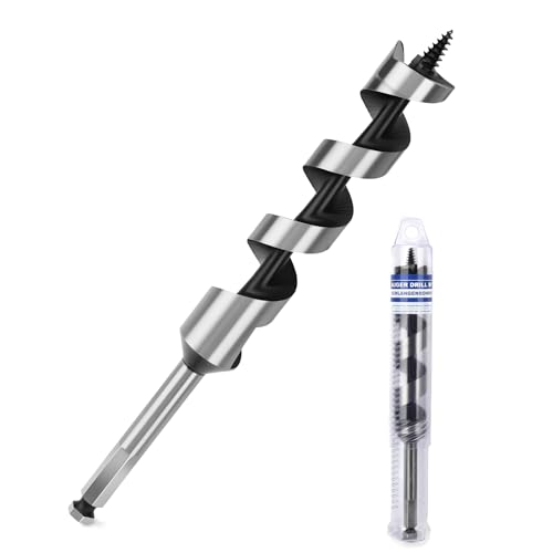 1" X 7.87" Auger Bit for Wood, 26x200mm Hex Long Auger Drill Bit