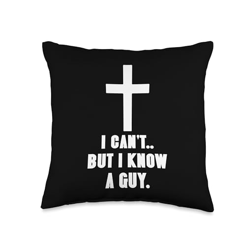 I Can't But I Know A Guy Jesus Christ Religious Happy Easter Throw Pillow -  merch_template, 2T12T7KVZH2US_16X16