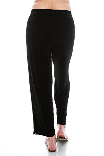 Jostar Women's Elastic Waist Pants – Pull On Non Iron Stretch Ankle Length Basic Trouser4