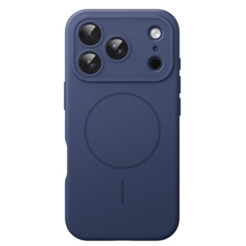 Image of JETech Magnetic Silicone Case for iPhone 17 Pro, Dark Blue