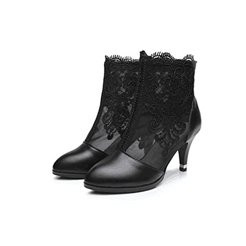 Chaussures pour la femme en cuir de prestige à talons hauts et finitions pointues