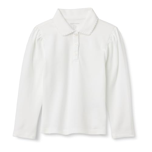 Image of Amazon Essentials Girls and Toddlers' Uniform Pique Long Sleeve Polo Shirt