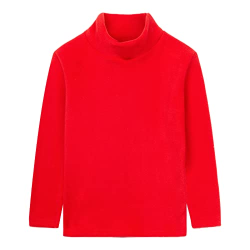 Image of LittleSpring Unisex Boys Girls Polar Fleece Shirt Base Turtleneck Top (2-14 Years)