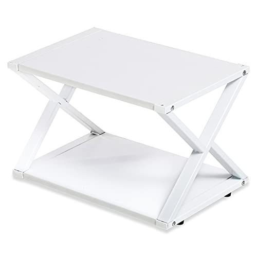FITUEYES Support d'Imprimante Bois Métal Blanc en Forme de X Cuisine Rangement 45.5x30.3x29.7cm DO204505WW