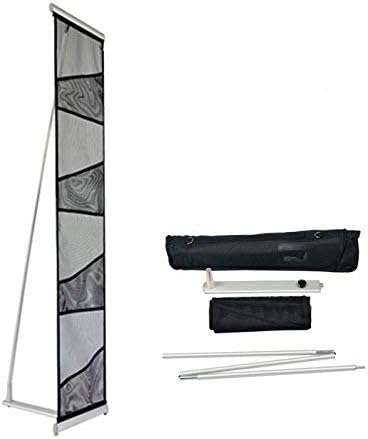 Signworld 4 Pocket Roll Up Literature Rack Display Mesh Fabric