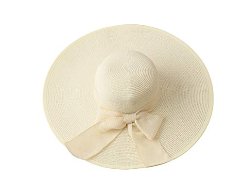 Personalized Beach Floppy Hat Wide Brim Straw Roll Up Hat Foldable Cap Wedding Monogram Bridesmaid Gift (White Hat)