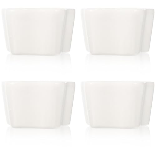 Hohopeti Piatti Per Condimenti Da Cucina in Ceramica, Ciotole Per Immersione Piccole a Forma Di Stella, Set Da 4 Pezzi Per Uso Familiare e Ristoranti, Design Stabile e Creativo