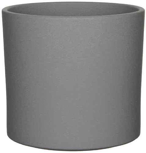 Mica Decorations First Dutch Brands Round Matte Era Pot, 21.5 cm x 23 cm Size, Grey