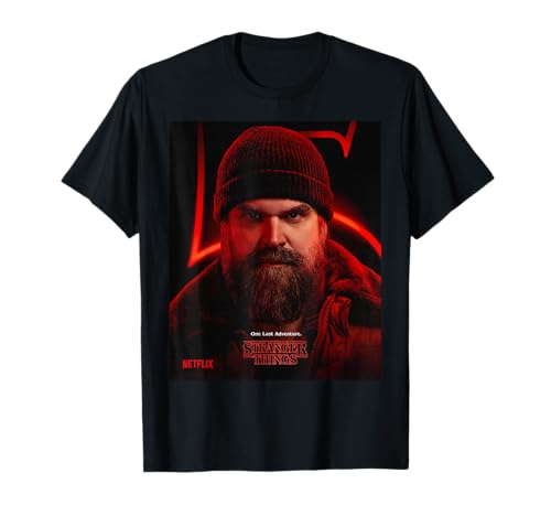 Stranger Things 5 Hopper Portrait One Last Adventure Poster T-Shirt