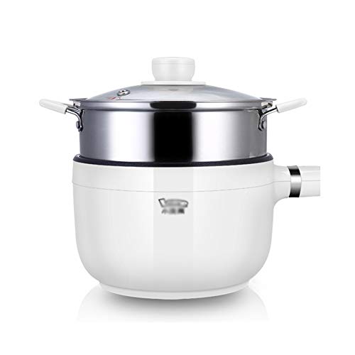 1,3-Liter-Schlafsaal Student Multifunktions-Elektroherd Haushalt kleinen einzelnen heißen Topf Wok 1 Person Mini-Elektroherd mit Dampfgarer,A