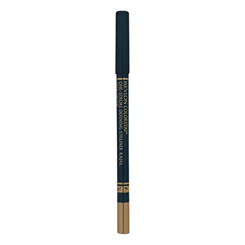 Image of REVLON Colorstay one stroke defining eyeliner kajal, Sharpenable Pencil, Rich Glossy, Longwear and Waterproof, One Stroke to intense defined Eyes, Totally Turquoise