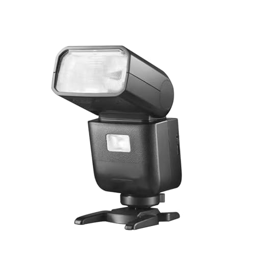 EBTOOLS V480 F Wireless Camera Flash, GN50 2.4G TTL Round Head Flash with 2 Inch Touchscreen and 2200mAh Battery, Small Hot Shoe Light, Adjustable Head, Support High Speed Sync (US Plug)