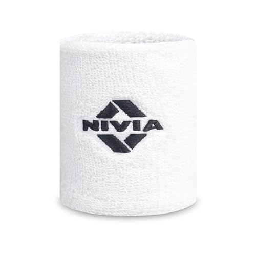 Image of Nivia Sweatband for Men & Women, Wristbands for Tennis, Basketball, Running, Sweat Band for Gym & Athletes (Small, White),Cotton